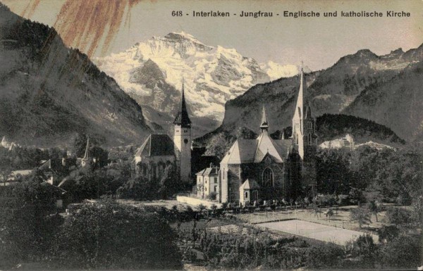 Interlaken, Englische und katholische Kirche Vorderseite