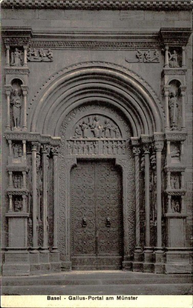 Basel - Gallus-Portal am Münster Vorderseite