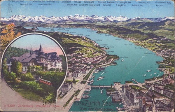 Zürichsee, Zürichberg, Waldhaus Dolder