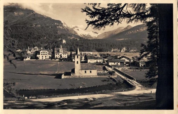 Sils im Engadin. Blick gegen das Fextal Vorderseite