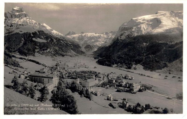 Engelberg mit Hahnen, Spannörter und Titlis Vorderseite