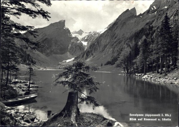 Seealpsee - Blick auf Rossmad und Säntis Vorderseite