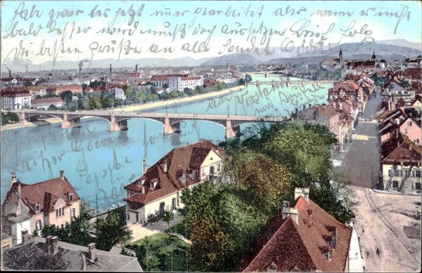 Basel Die 3 Rheinbrücken Vorderseite