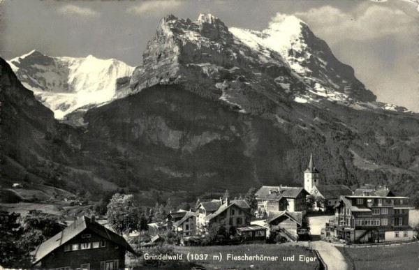 Grindelwald, Fiescherhörner und Eiger Vorderseite