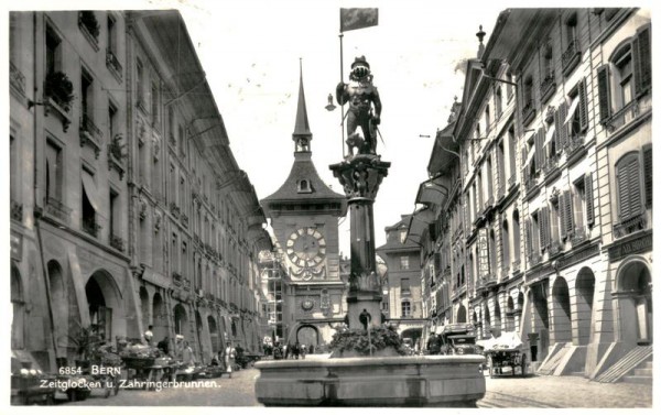 Bern, Zeitglocken u.Zähringerbrunnen Vorderseite