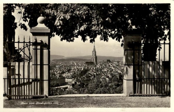 Bern, vom Rosengarten aus Vorderseite