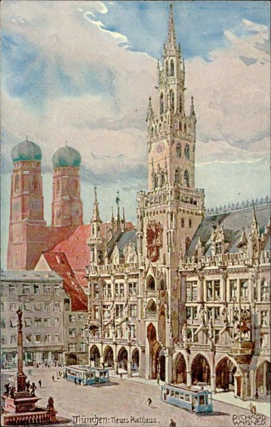München:Neues Rathaus (Richard Wagner) Vorderseite