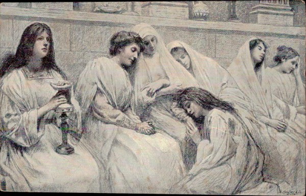 Die klugen und die törichten Jungfrauen Les dix pierges - Eugène Burnand Vorderseite