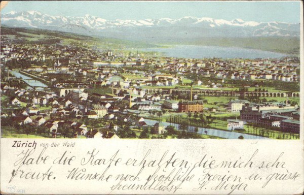 Zürich von der Waid