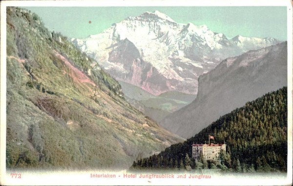 Interlaken - Hotel Jungfraublick und Jungfrau Vorderseite