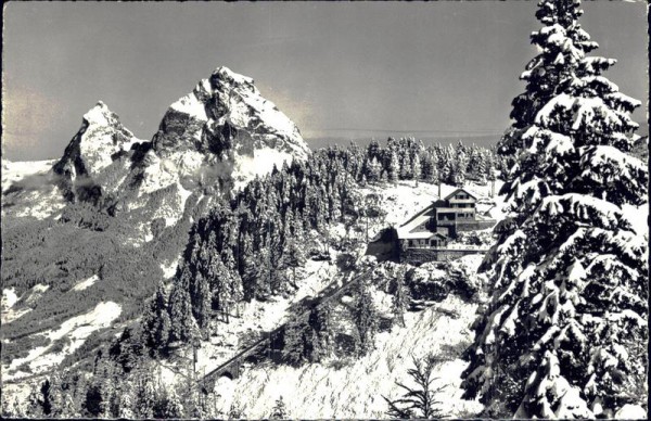 Drahtseilbahn Schwyz-Stoos Bergstation Vorderseite
