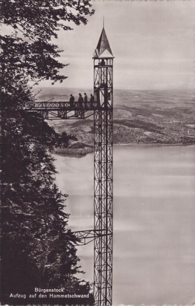 Bürgenstock, Aufzug auf den Hammetschwand Vorderseite