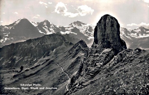 Schynige Platte, Gummihorn, Eiger und Mönch und Jungfrau Vorderseite