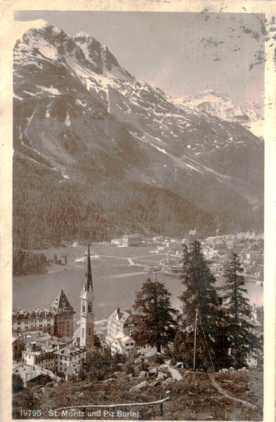 St.Moritz und Piz Surlej Vorderseite