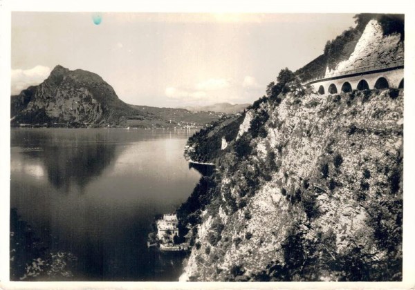Lago di Lugano. Strada di Gandria e Mte. S. Salvatore Vorderseite