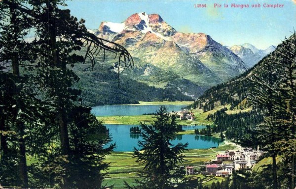 Piz la Margna und Campfer Vorderseite