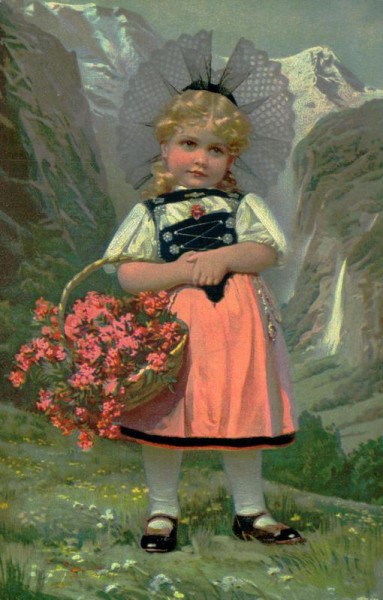 Mädchen mit Tracht Vorderseite