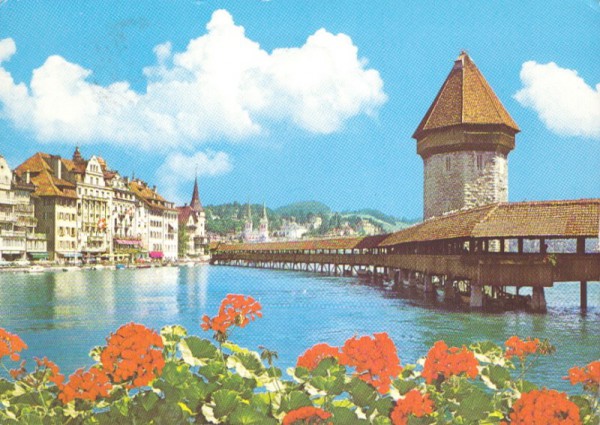 Luzern - Kapellbrücke mit Wasserturm