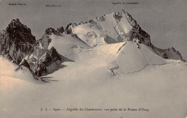 Aiguille du Chardonnet, vue prise de la Pointe d'Orny Vorderseite