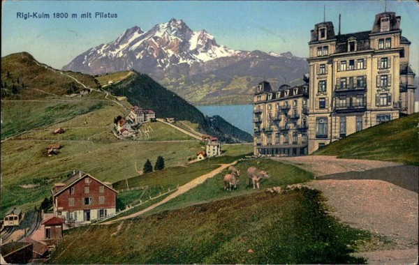 Rigi-Kulm (1800 m) mit Pilatus Vorderseite
