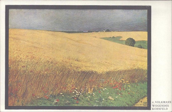 v. Volkmann, Wogendes Kornfeld Vorderseite