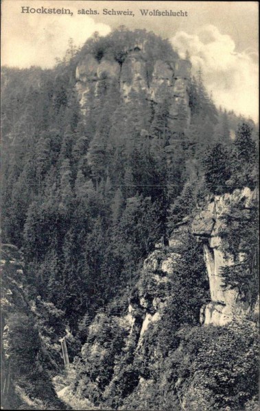 Hockstein, Wolfschlucht, Sächsische Schweiz Vorderseite