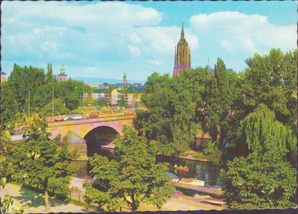 Frankfurt am Main, Mainpartie mit Alte Brücke und Dom