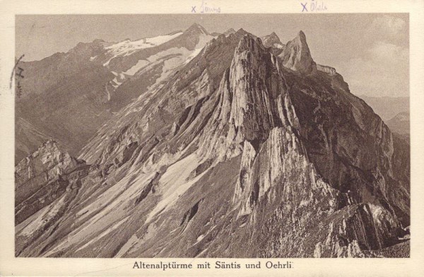 Altenalptürme mit Säntis und Oehrli