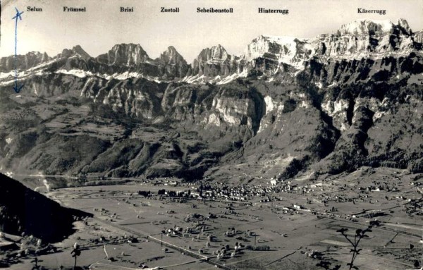 Walenstadt mit Churfirsten Vorderseite