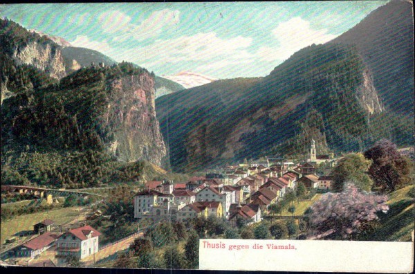 Thusis gegen die Viamala Vorderseite