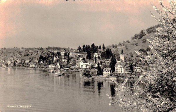 Weggis am Vierwaldstättersee im Frühling Vorderseite