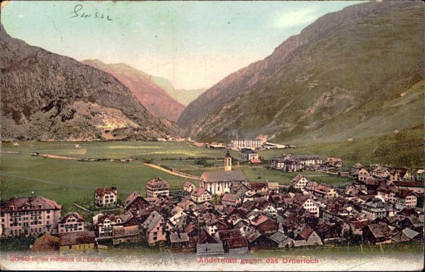 Andermatt gegen das Urnerloch Vorderseite