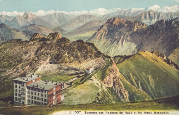 Sommet des Rochers de Naye et les Alpes Bernoises