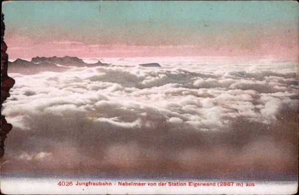 Jungfraubahn - Nebelmeer von der Station Eigerwand (2867m) aus