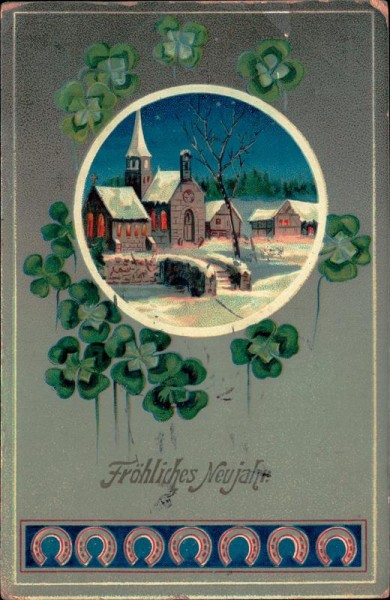 Fröhliches Neujahr Vorderseite