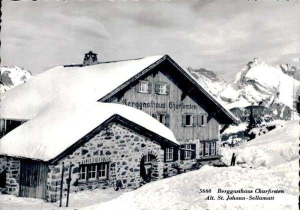 Berggasthaus Churfirsten, Alt St. Johann-Sellamatt Vorderseite