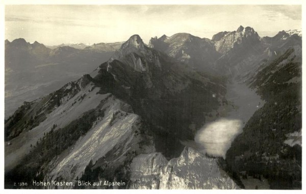 Blick auf Alpstein, Hoher Kasten Vorderseite
