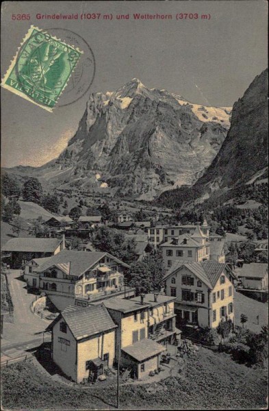 Grindelwald und Wetterhorn Vorderseite