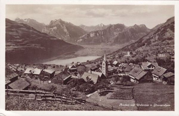 Amden mit Walensee und Glarneralpen