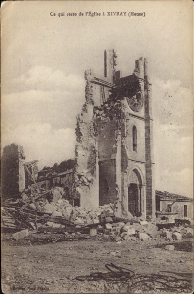 Xivray, Rest der Kirche, 1. Weltkrieg