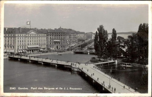 Genève, Pont des Bergues et Ile Vorderseite
