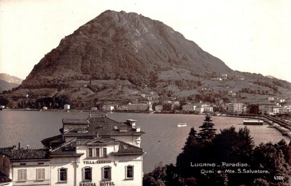 Lugano - Paradiso. Quai e Monte San Salvatore  Vorderseite