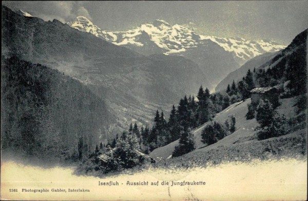 Isenfluh - Aussicht auf die Jungfraukette Vorderseite