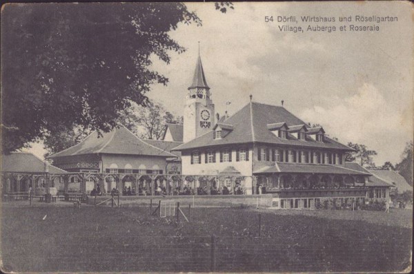 Landesausstellung Bern 1914, dörfli, Wirtshaus und Röseligarten