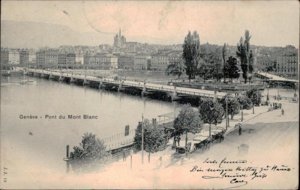 Genève - Pont du Mont Blanc (4810 m) Vorderseite