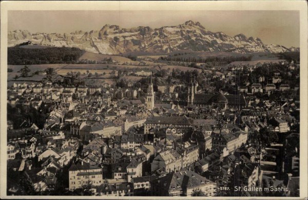 St.Gallen mit Säntis Vorderseite
