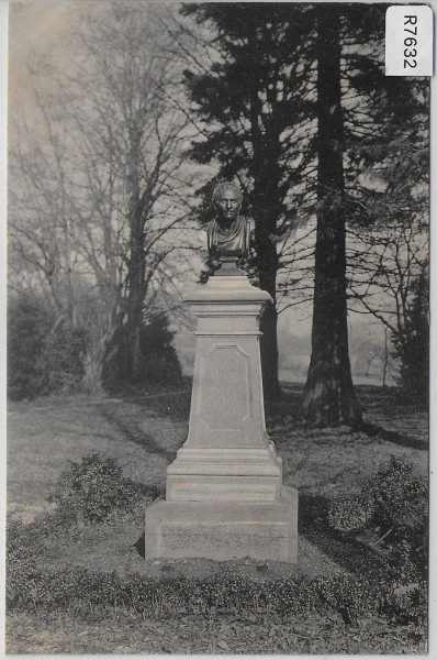 Ile de St. Pierre - St. Petersinsel Monument J.-J. Rousseau - Stabstempel St. Petersinsel