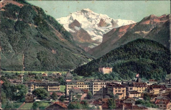 Interlaken und die Jungfraujoch (3466 m) Vorderseite