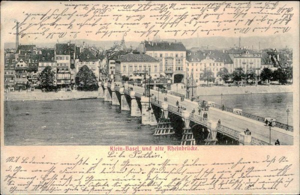 Basel und Mittlere Brücke Vorderseite
