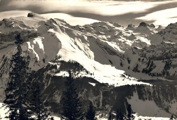 Blick von Brunni/Engelberg gegen Titlis-Wendenstöcke Vorderseite